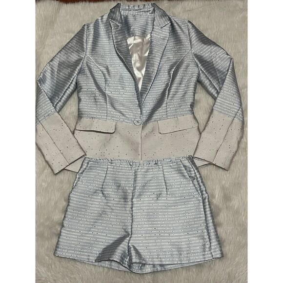 Women's Two-Piece Suit Ladies Single Button Slim short Women Blazer Suits 0/2 - Picture 1 of 1